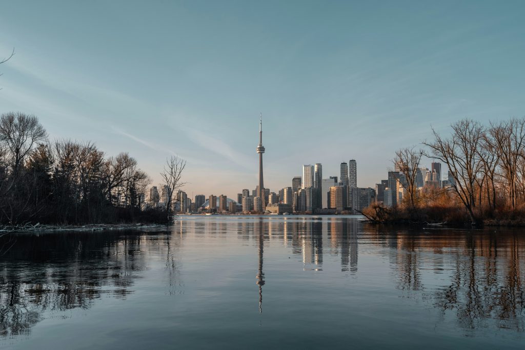 Skyline of Toronto and the Lake of Ontario shoreline
